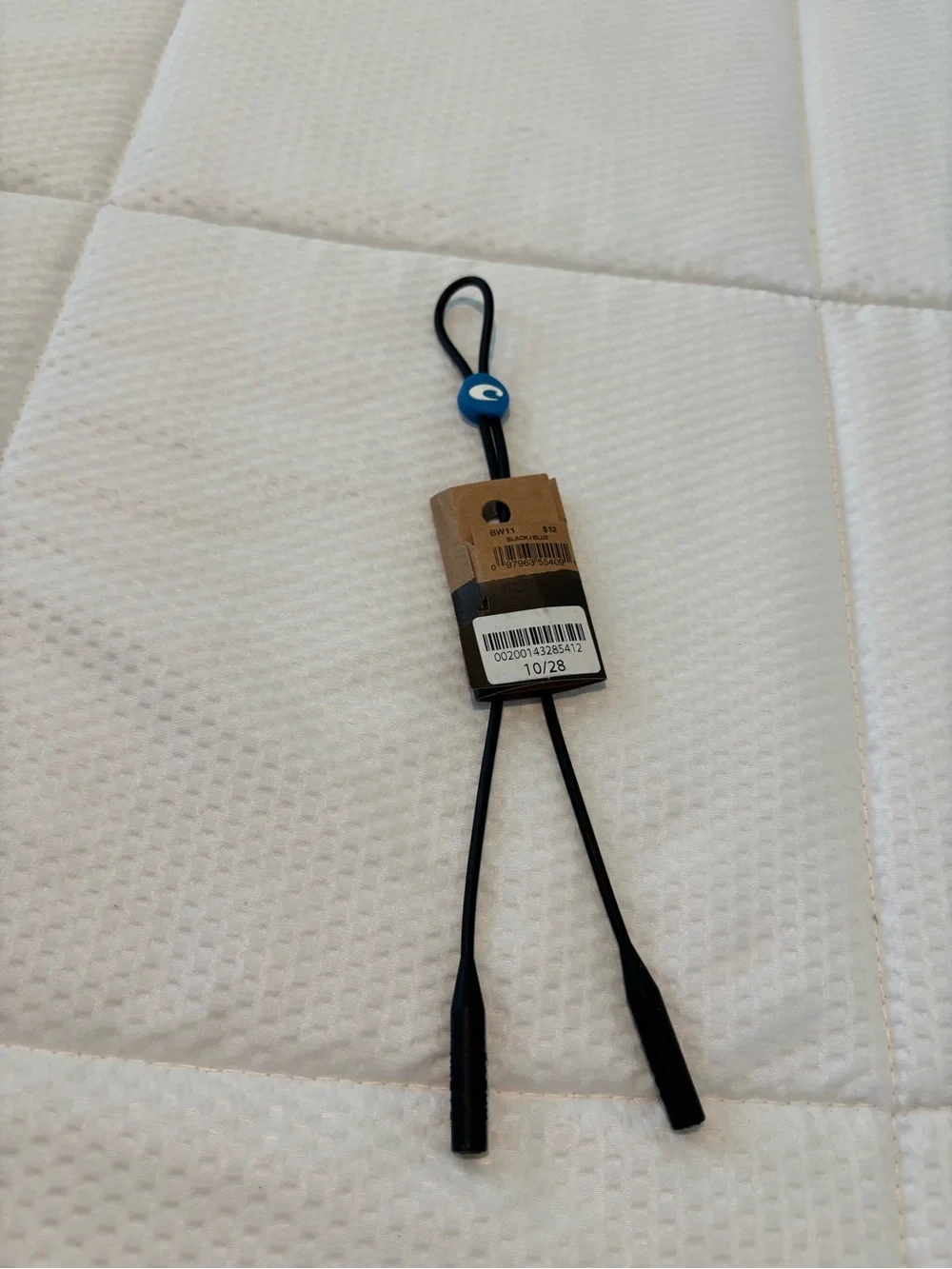 Costa Black Eyewear Retainer with Blue Slider
